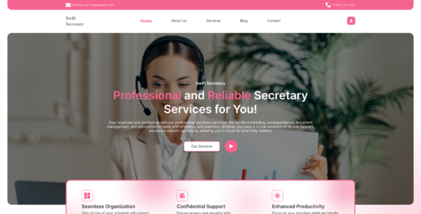 Secretary Services Pro (VWThemes)