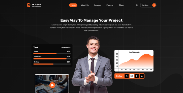 VW Project Management Pro (VWThemes)