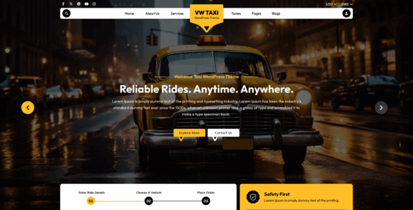 VW Taxi Booking Pro (VWThemes)