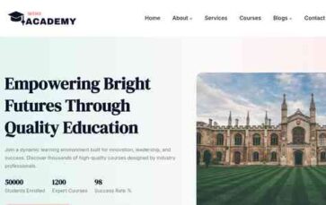 WENS Academy (screenshot desktop)