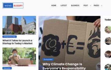WENS Blogify (screenshot desktop)