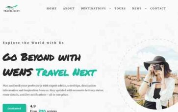 WENS Travel Next (screenshot desktop)