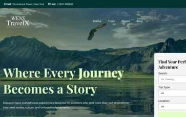 WENS Travelx (screenshot desktop)