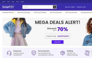 Shopzy (screenshot desktop)