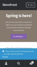 Storefront (Automattic) (screenshot mobile)