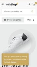 WebShop (screenshot mobile)