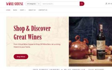Wine House (Fuel Themes) (screenshot desktop)