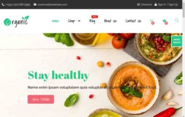 Organic (WooVina) (screenshot desktop)