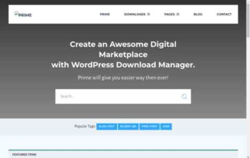 Prime (WordPress Download Manager) - (screenshot desktop)