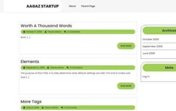 Aagaz Startup (screenshot desktop)