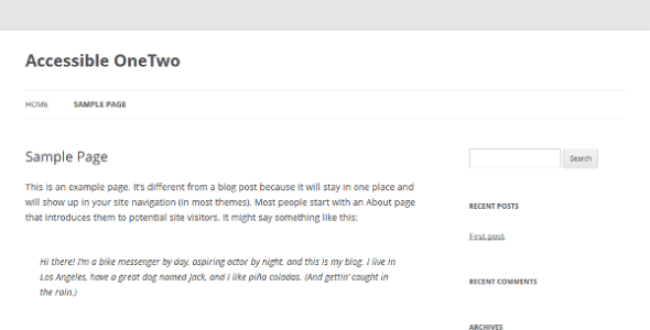 Accessible OneTwo (WordPress)
