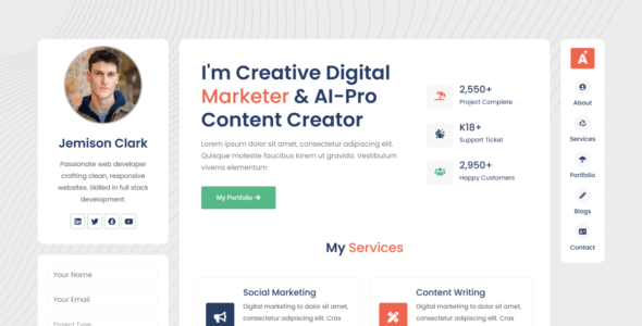 Adas Personal Portfolio (WordPress)
