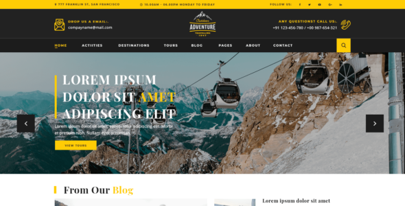 Adventure Travelling (WordPress)