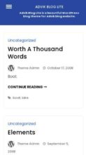 Advik Blog Lite (screenshot mobile)