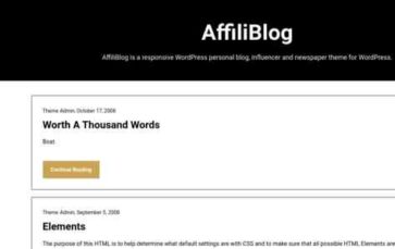 Screenshot Desktop AffiliBlog (screenshot desktop)