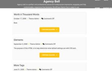 Agency Bell (screenshot desktop)