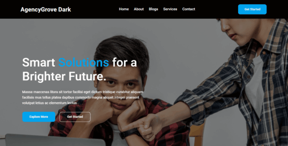 AgencyGrove Dark (WordPress)