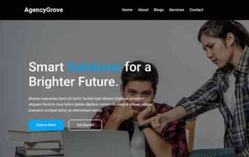 AgencyGrove Dark (screenshot desktop)