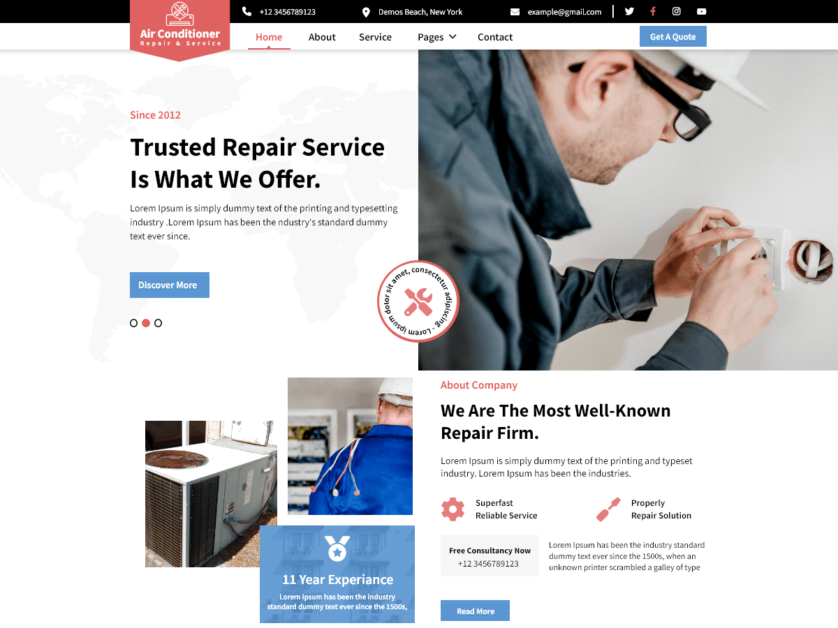Air Conditioning Services (WordPress)