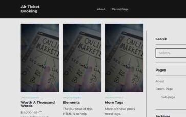 Air Ticket Booking (screenshot desktop)