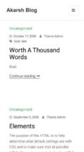 Akarsh Blog (screenshot mobile)