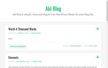 Aki Blog (screenshot desktop)