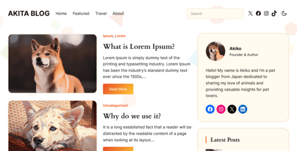 Akita Blog (WordPress)