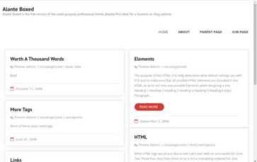Alante Boxed (screenshot desktop)