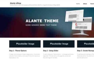 Alante eShop (screenshot desktop)