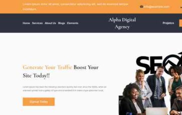 Alpha Digital Agency (screenshot desktop)