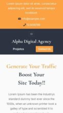 Alpha Digital Agency (screenshot mobile)