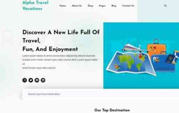 Alpha Travel Vacations (screenshot desktop)