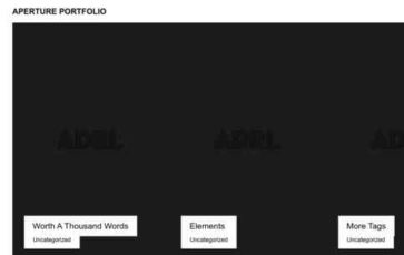 Aperture Portfolio (screenshot desktop)