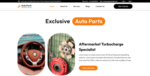 Apex Auto Parts (WordPress)