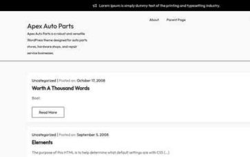 Apex Auto Parts (screenshot desktop)