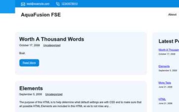 AquaFusion FSE (screenshot desktop)