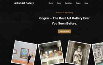 Artist Art Gallery (screenshot desktop)