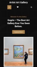 Artist Art Gallery (screenshot mobile)