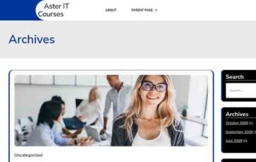 Aster IT Courses (screenshot desktop)