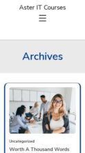 Aster IT Courses (screenshot mobile)