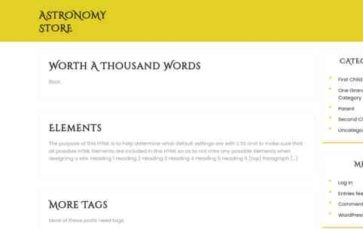 Astronomy Store (screenshot desktop)