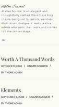 Atelier Journal (screenshot mobile)