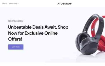 AtozShop (screenshot desktop)