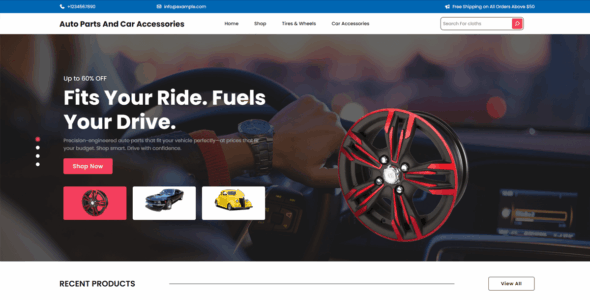 Auto Parts and Car Accessories (WordPress)