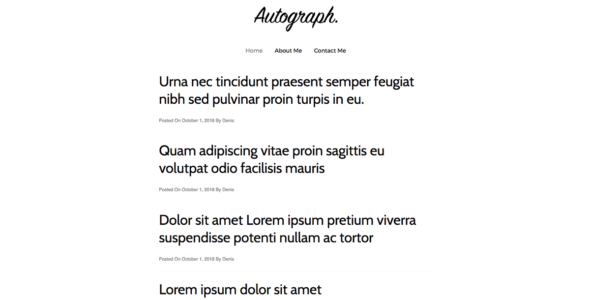 Autograph (WordPress)