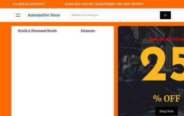 Automotive Store (screenshot desktop)