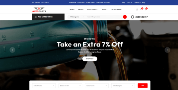 AutoParts Online Store (WordPress)