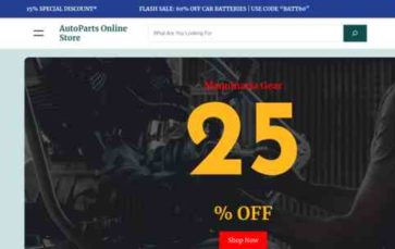 AutoParts Online Store (screenshot desktop)