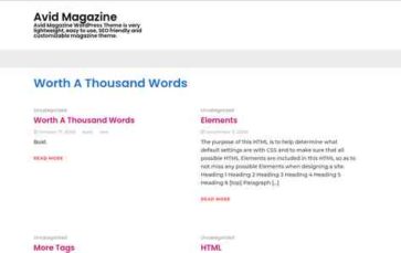 Avid Magazine (screenshot desktop)