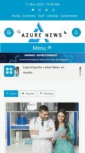 Screenshot Mobile Azure News (screenshot mobile)